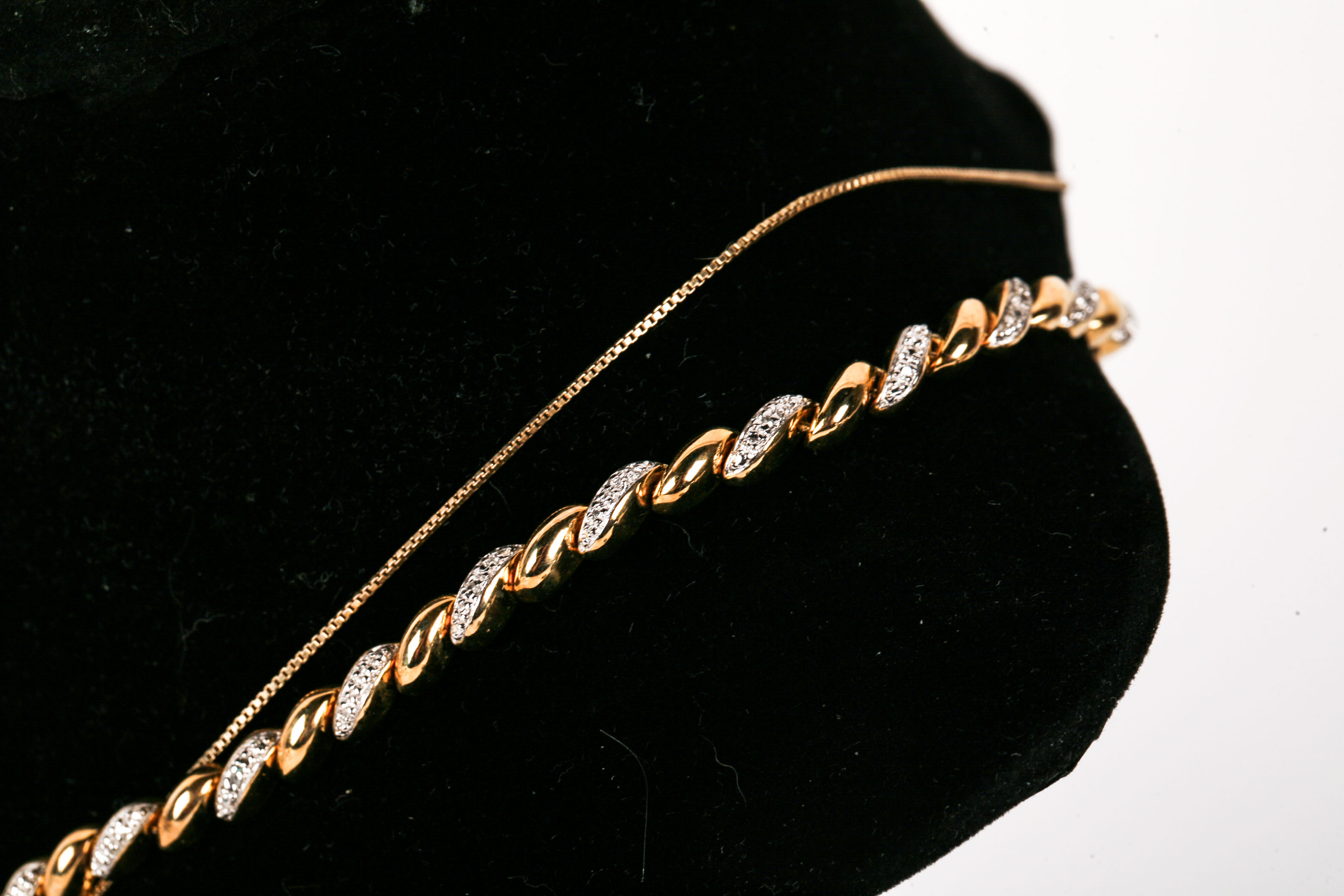 Gold Plated Sterling Silver Necklaces and Bracelet