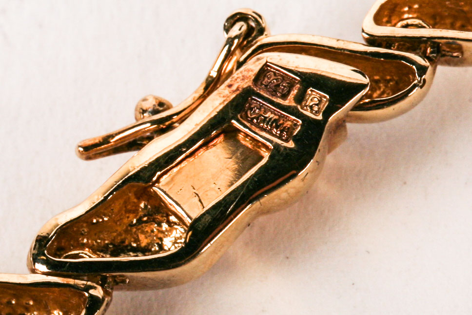 Gold Plated Sterling Silver Necklaces and Bracelet