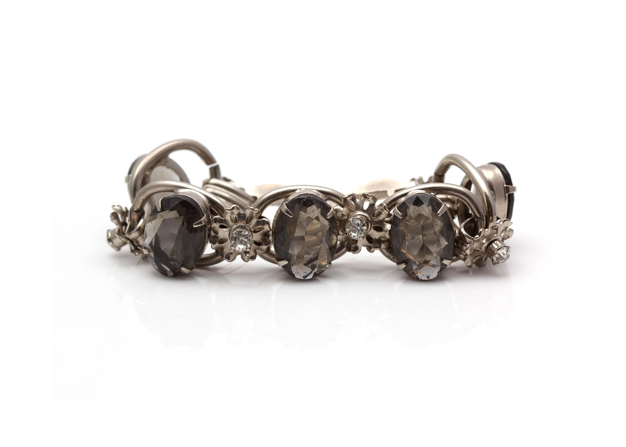 800 Silver Bracelet with Glass Beads