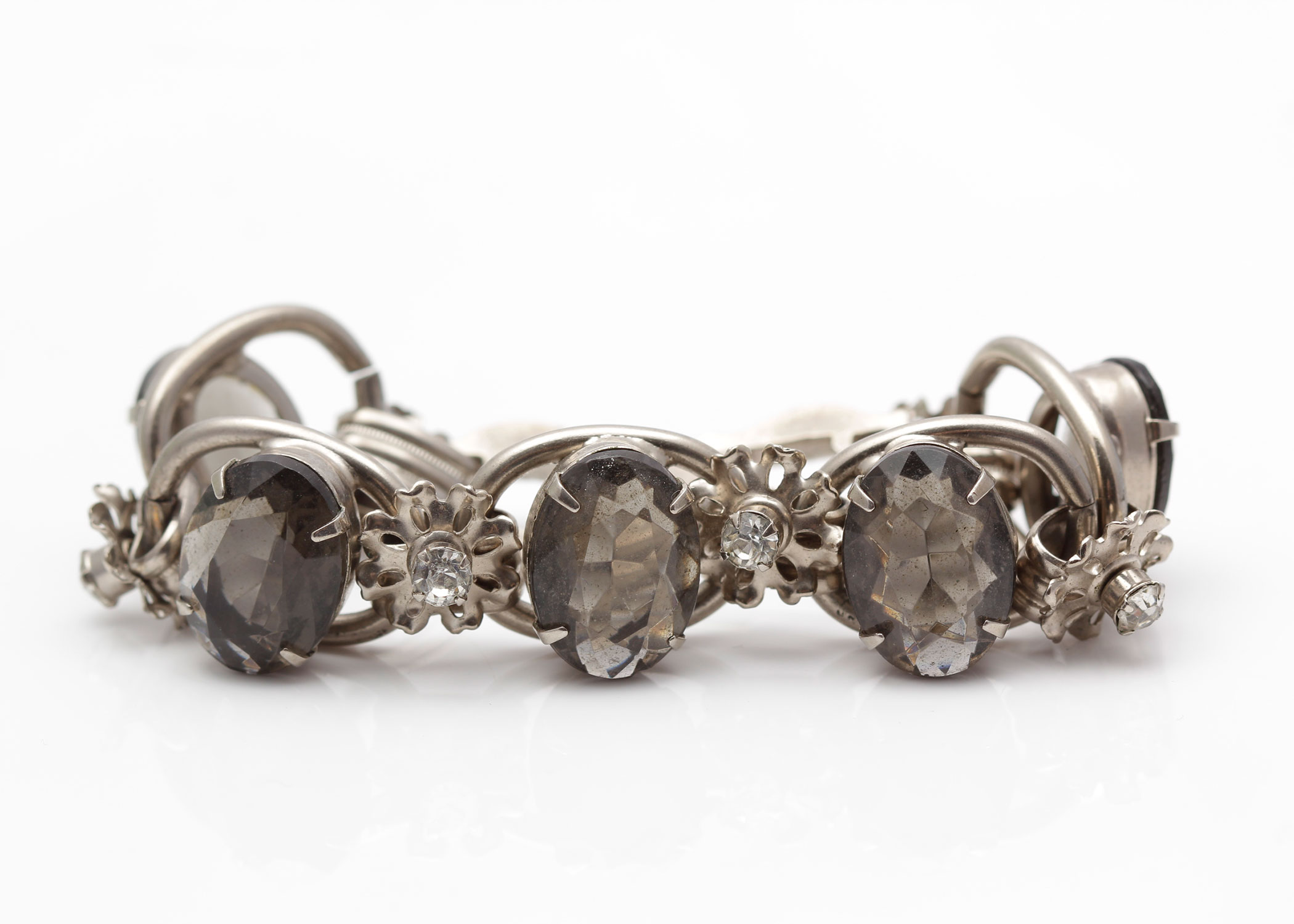 800 Silver Bracelet with Glass Beads