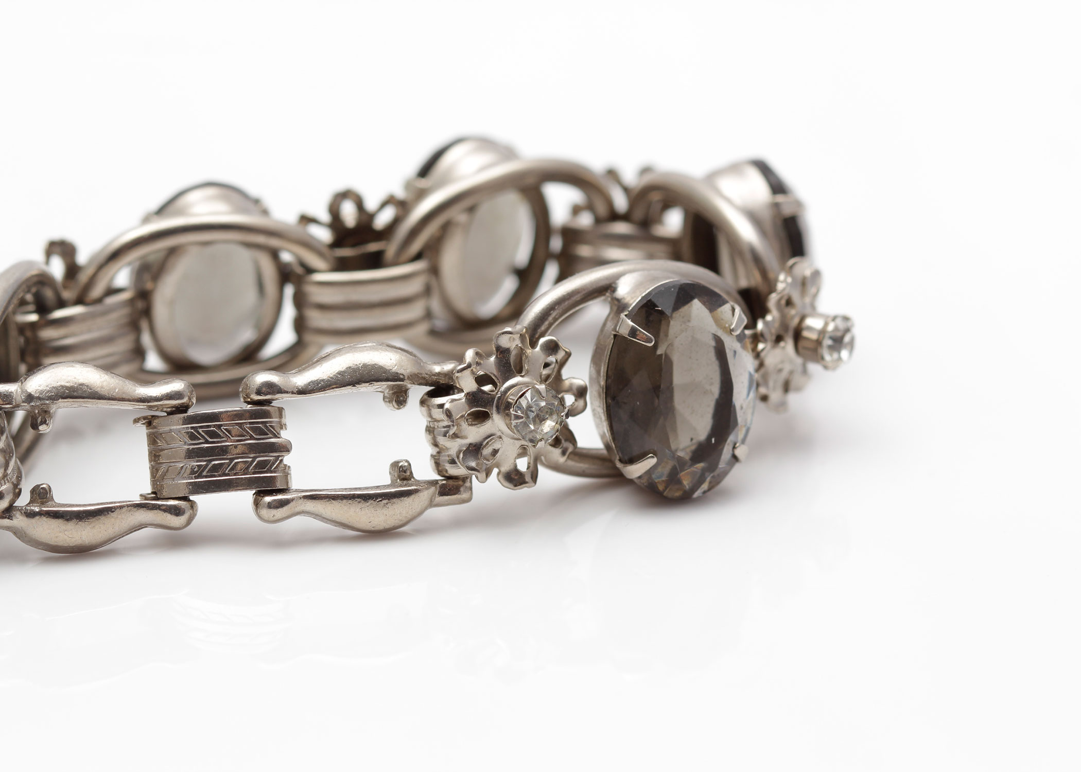 800 Silver Bracelet with Glass Beads