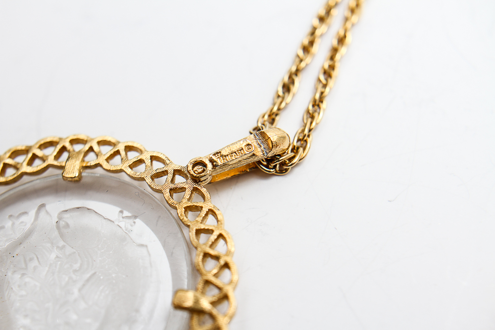 Vintage Crown Trifari and Hattie Carnegie Asian Style Necklaces