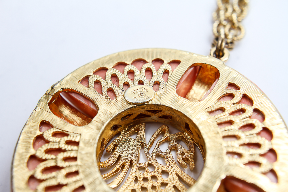 Vintage Crown Trifari and Hattie Carnegie Asian Style Necklaces