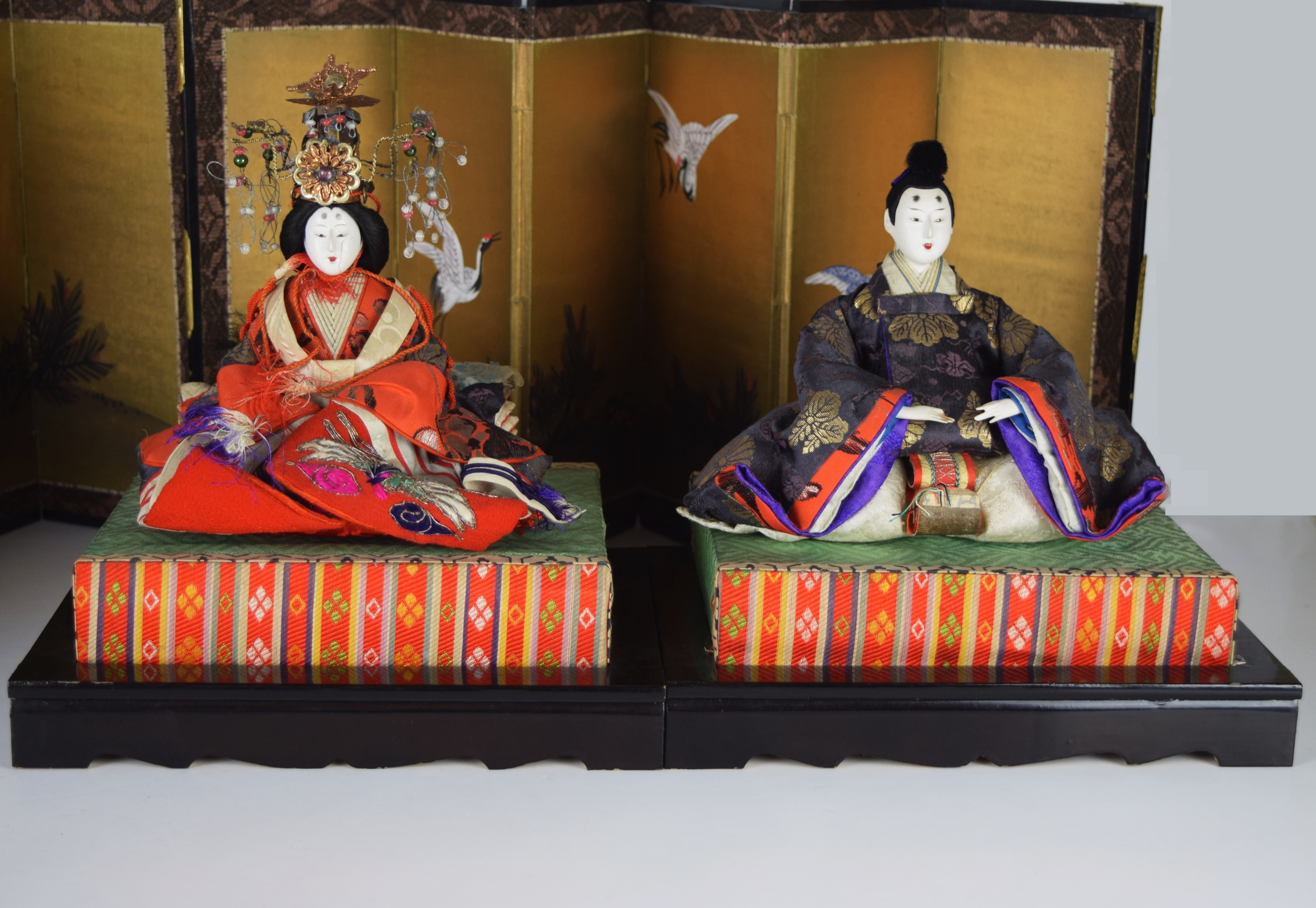 A Complete and Impressive Vintage Japanese Hina Doll Set