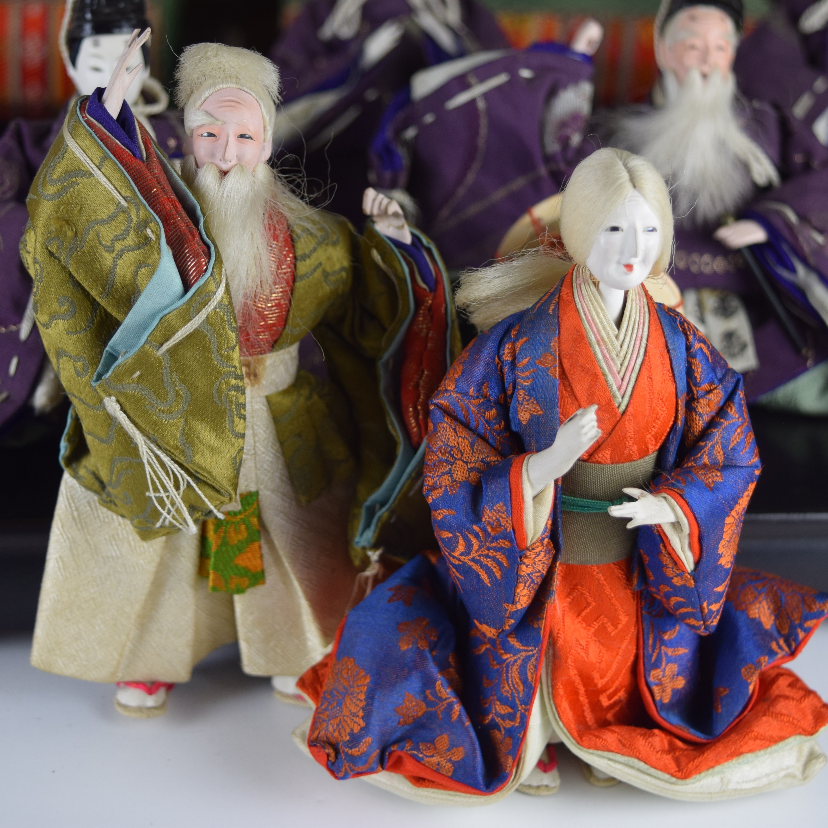 A Complete and Impressive Vintage Japanese Hina Doll Set