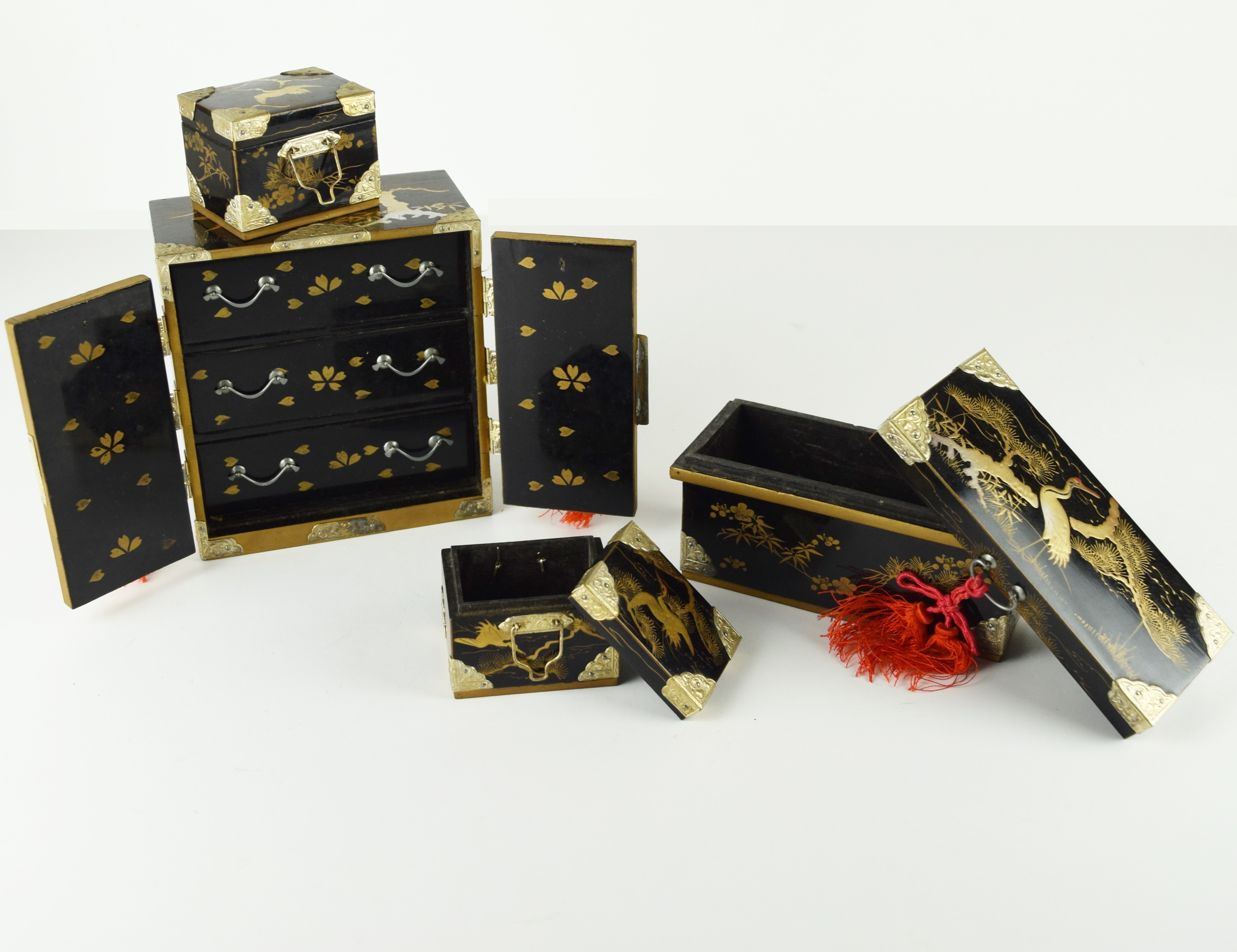 A Complete and Impressive Vintage Japanese Hina Doll Set