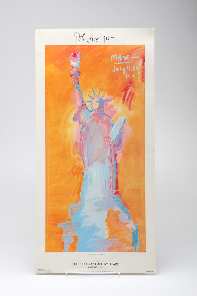 Signed Peter Max Poster of "Statue of Liberty Version Six"