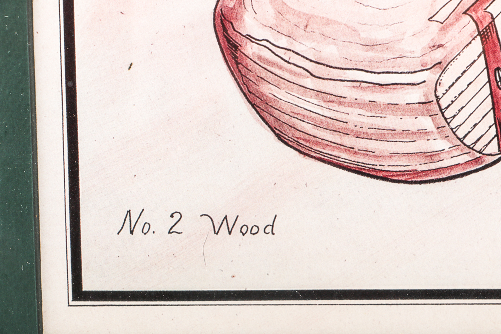 Pair of S.L. Shaw Signed Offset Lithographs "No. 2 Wood" and "Putter"