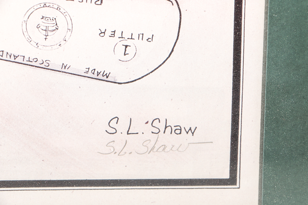 Pair of S.L. Shaw Signed Offset Lithographs "No. 2 Wood" and "Putter"