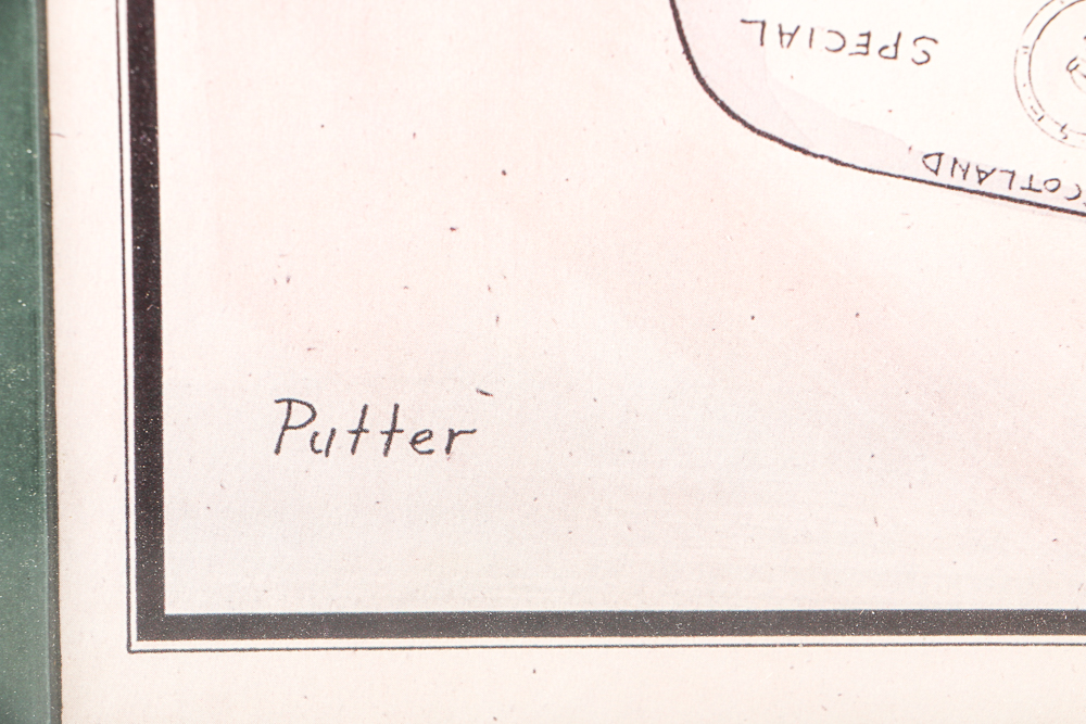 Pair of S.L. Shaw Signed Offset Lithographs "No. 2 Wood" and "Putter"