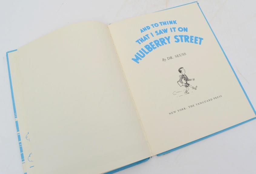 1937 "And To Think That I Saw It On Mulberry Street" by Dr. Seuss