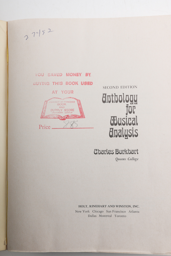 Collection of Music Analysis Books