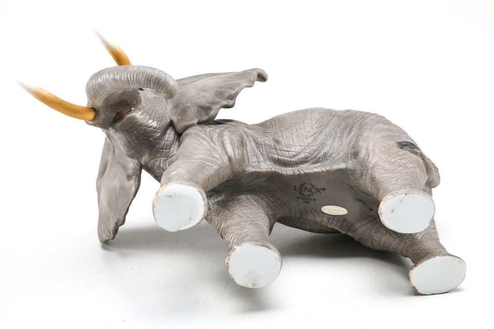 Collection of Lenox Porcelain Elephant Statues