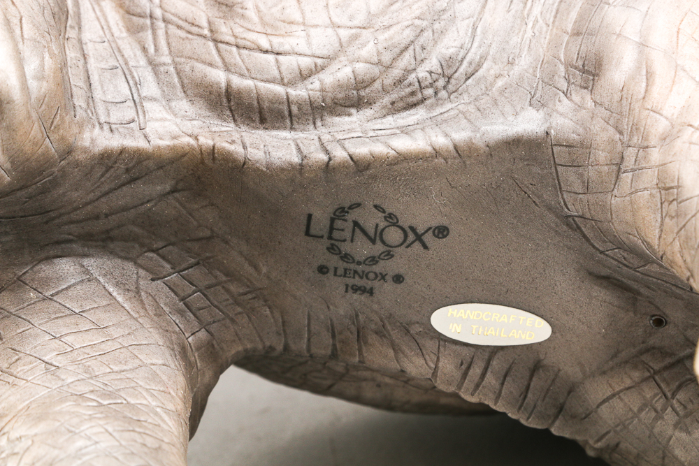 Collection of Lenox Porcelain Elephant Statues