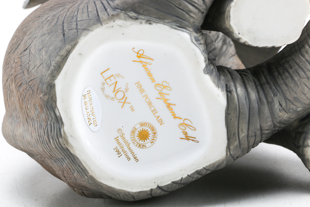 Collection of Lenox Porcelain Elephant Statues