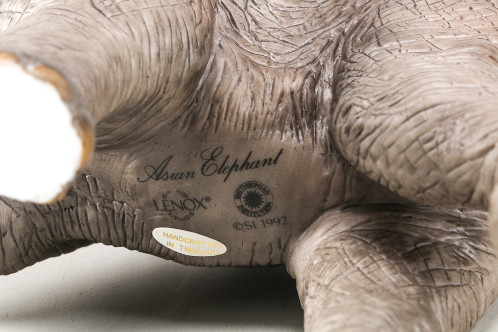 Collection of Lenox Porcelain Elephant Statues