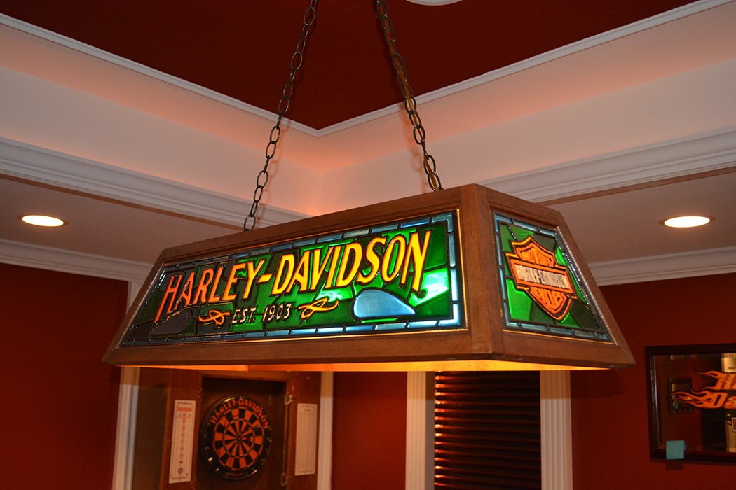 Harley-Davidson Stain Glass Bar Light