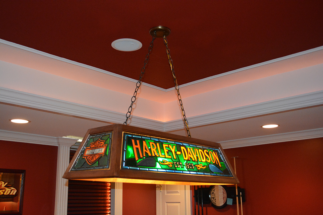 Harley-Davidson Stain Glass Bar Light