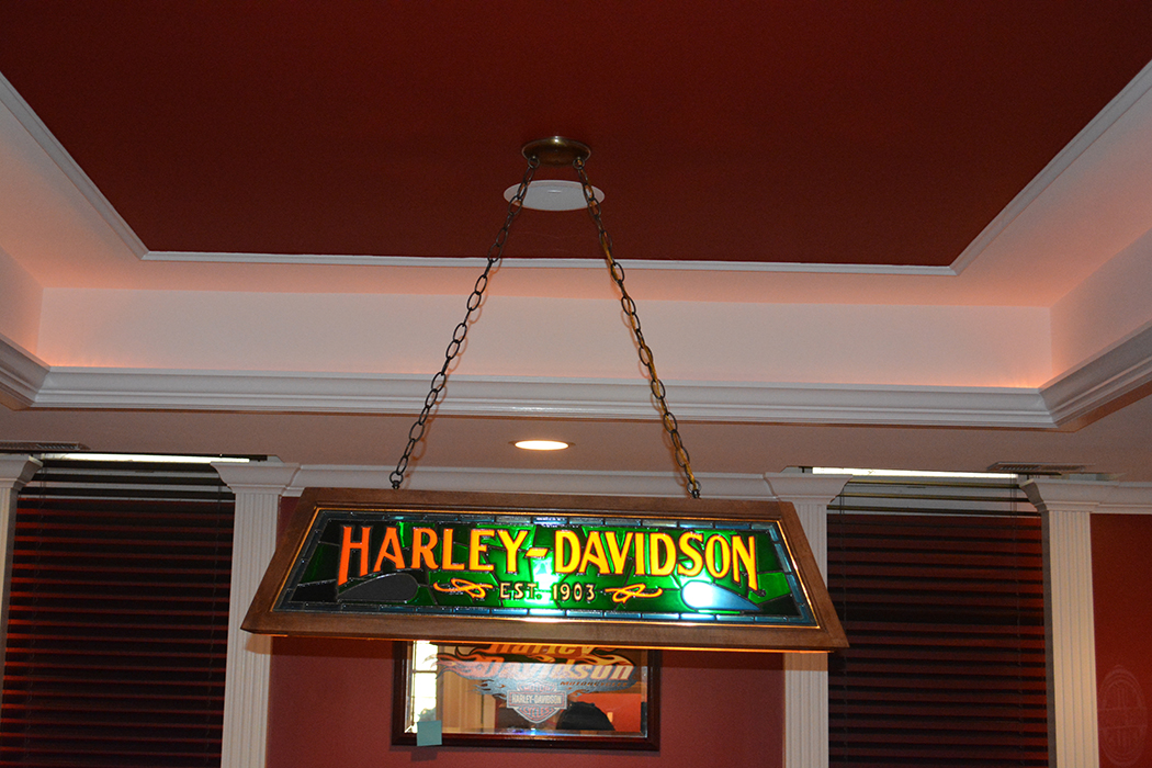 Harley-Davidson Stain Glass Bar Light