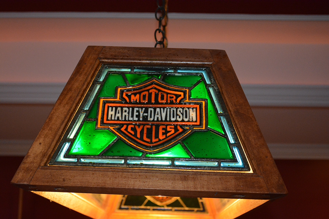 Harley-Davidson Stain Glass Bar Light
