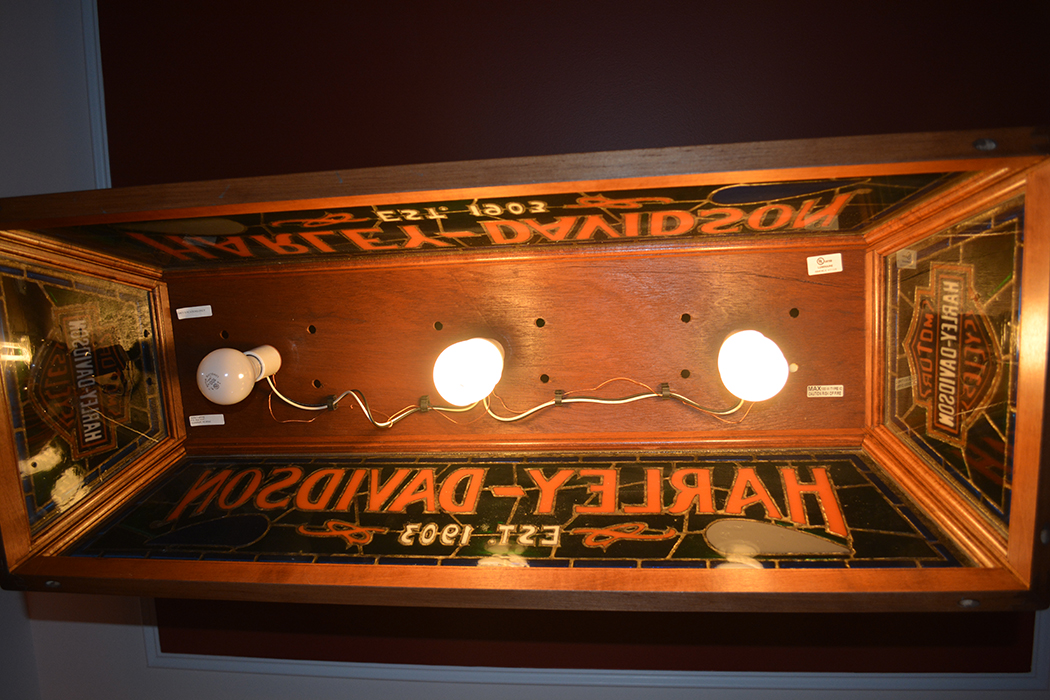 Harley-Davidson Stain Glass Bar Light