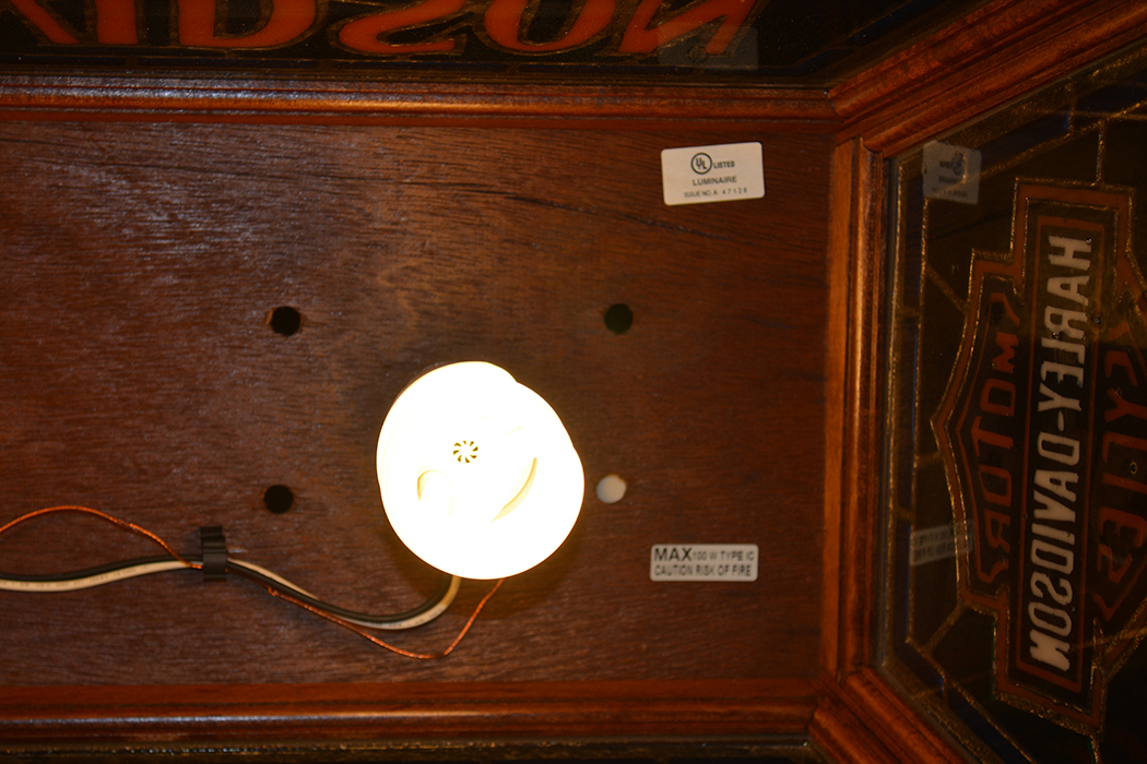 Harley-Davidson Stain Glass Bar Light