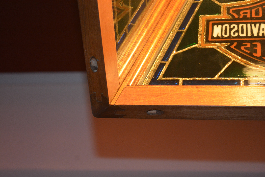 Harley-Davidson Stain Glass Bar Light