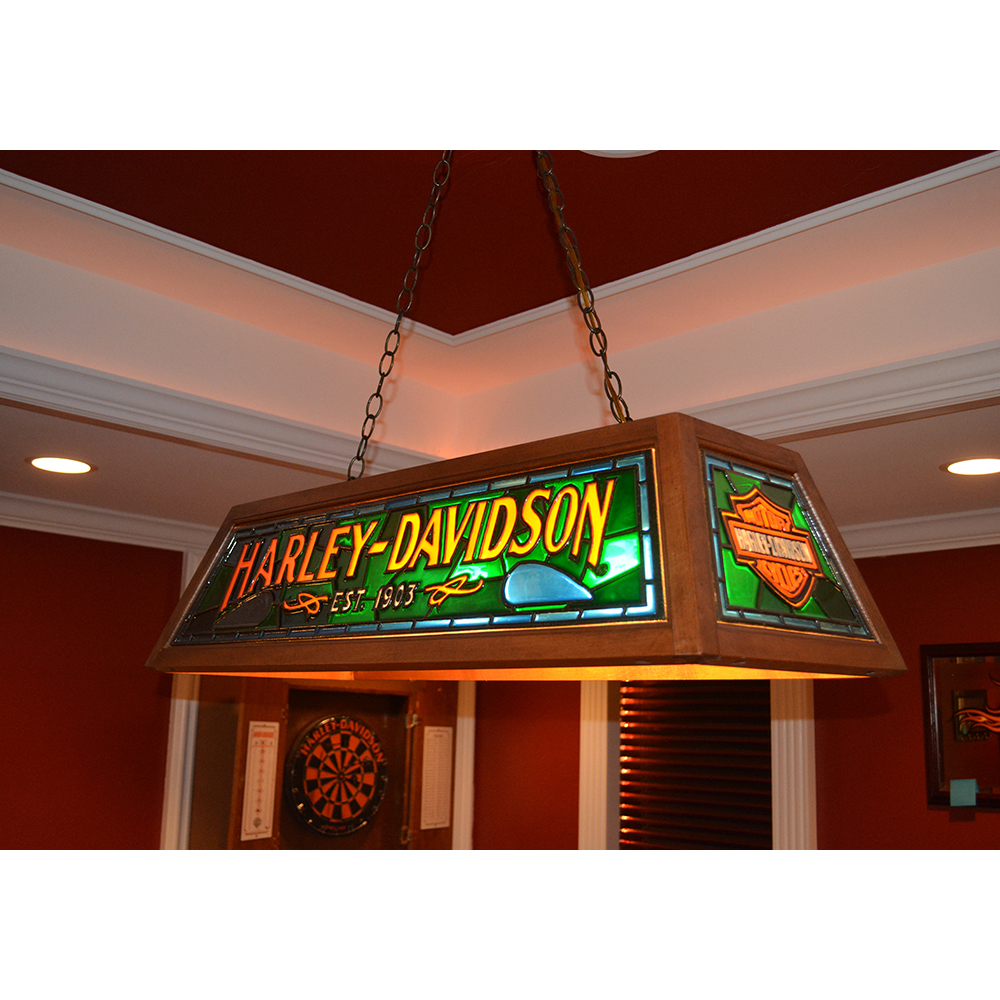 Harley-Davidson Stain Glass Bar Light
