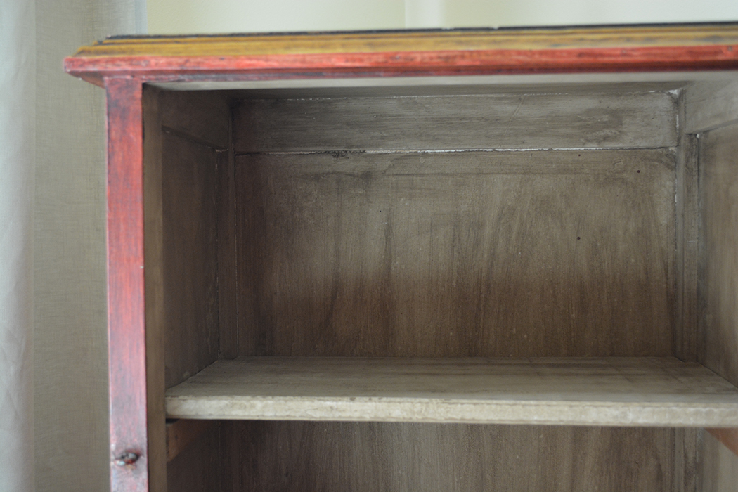 Floral Motif Hand-Painted Side Cabinet