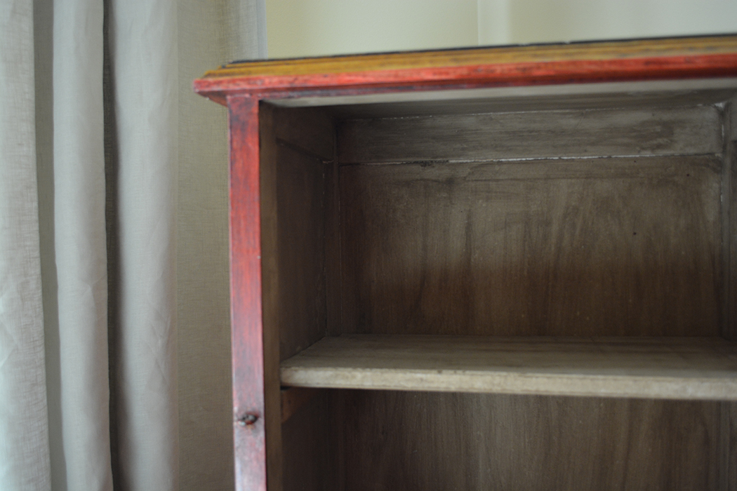 Floral Motif Hand-Painted Side Cabinet