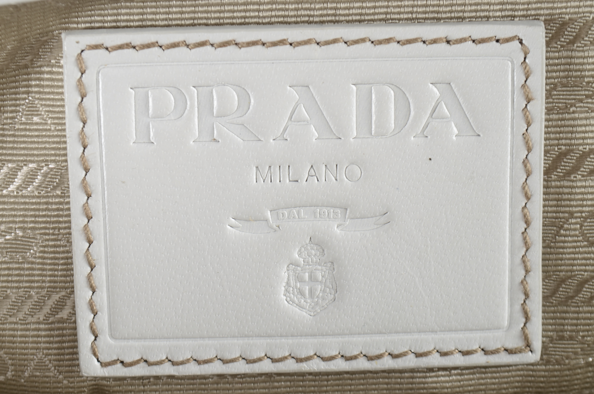 Prada Intreccio Madras Framed Satchel