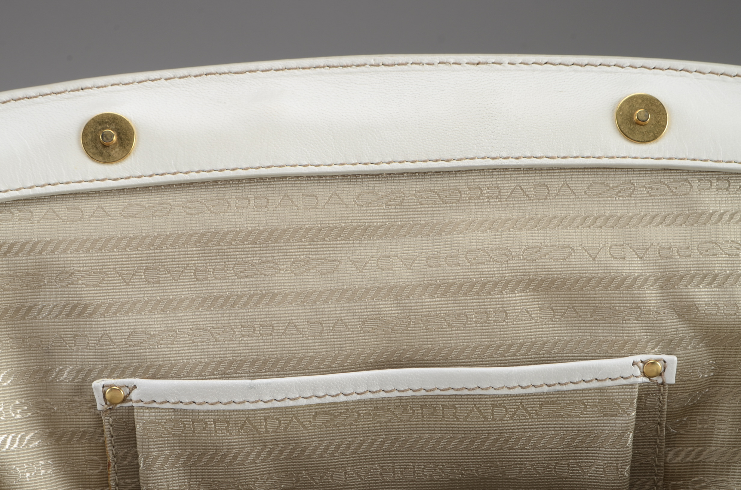 Prada Intreccio Madras Framed Satchel