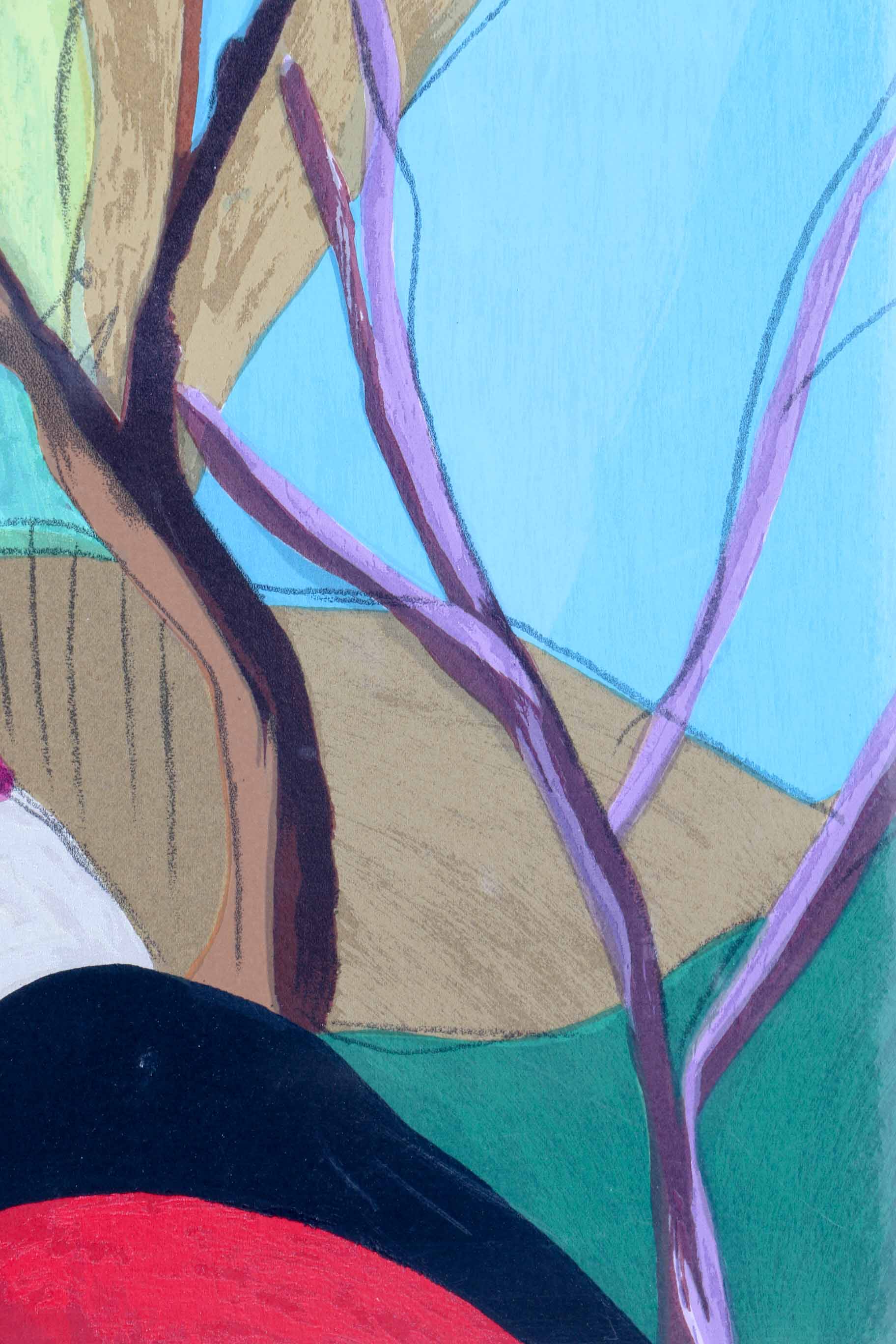 Patric Limited Edition Lithograph on Paper of a Cafe Scene