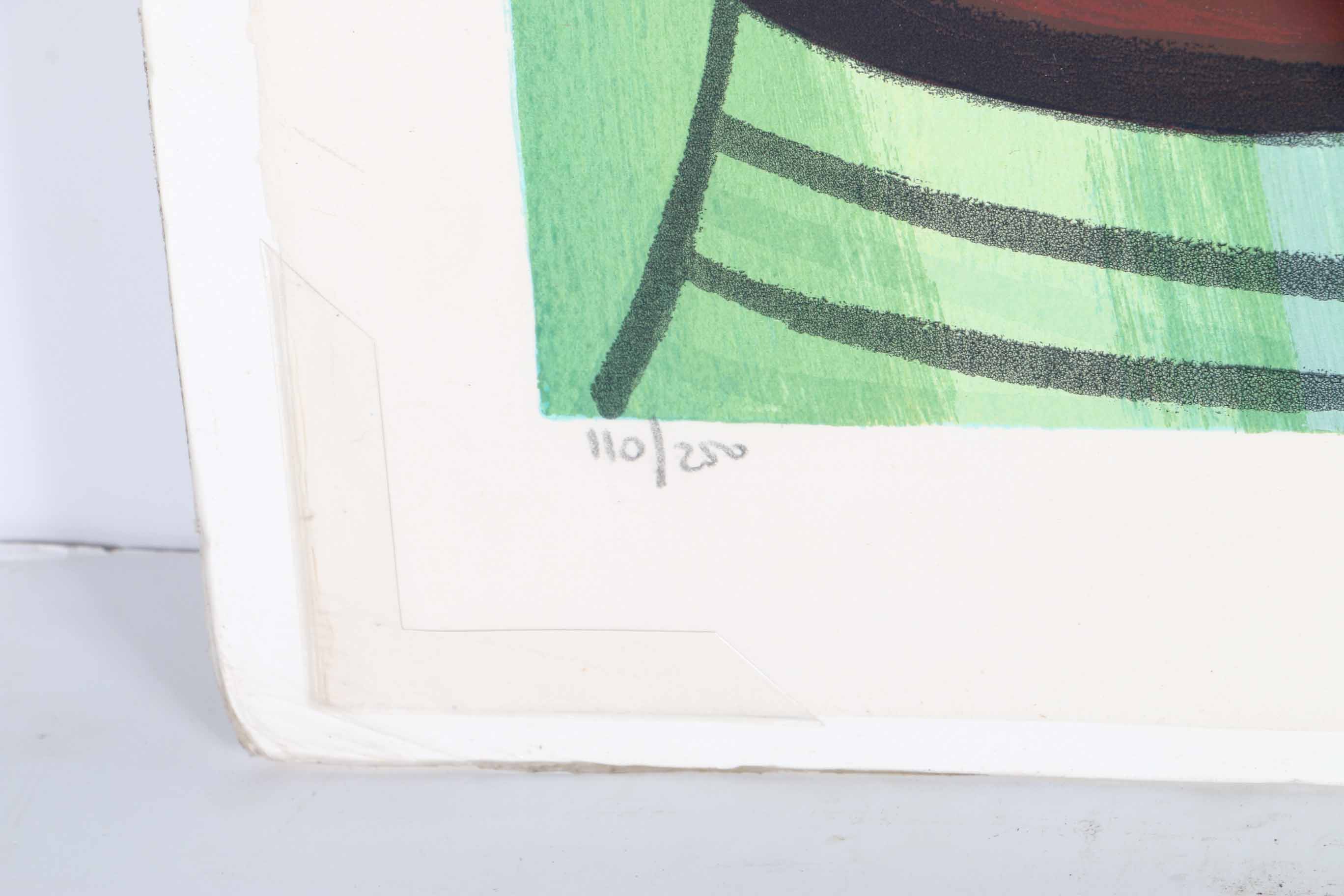 Patric Limited Edition Lithograph on Paper of a Cafe Scene