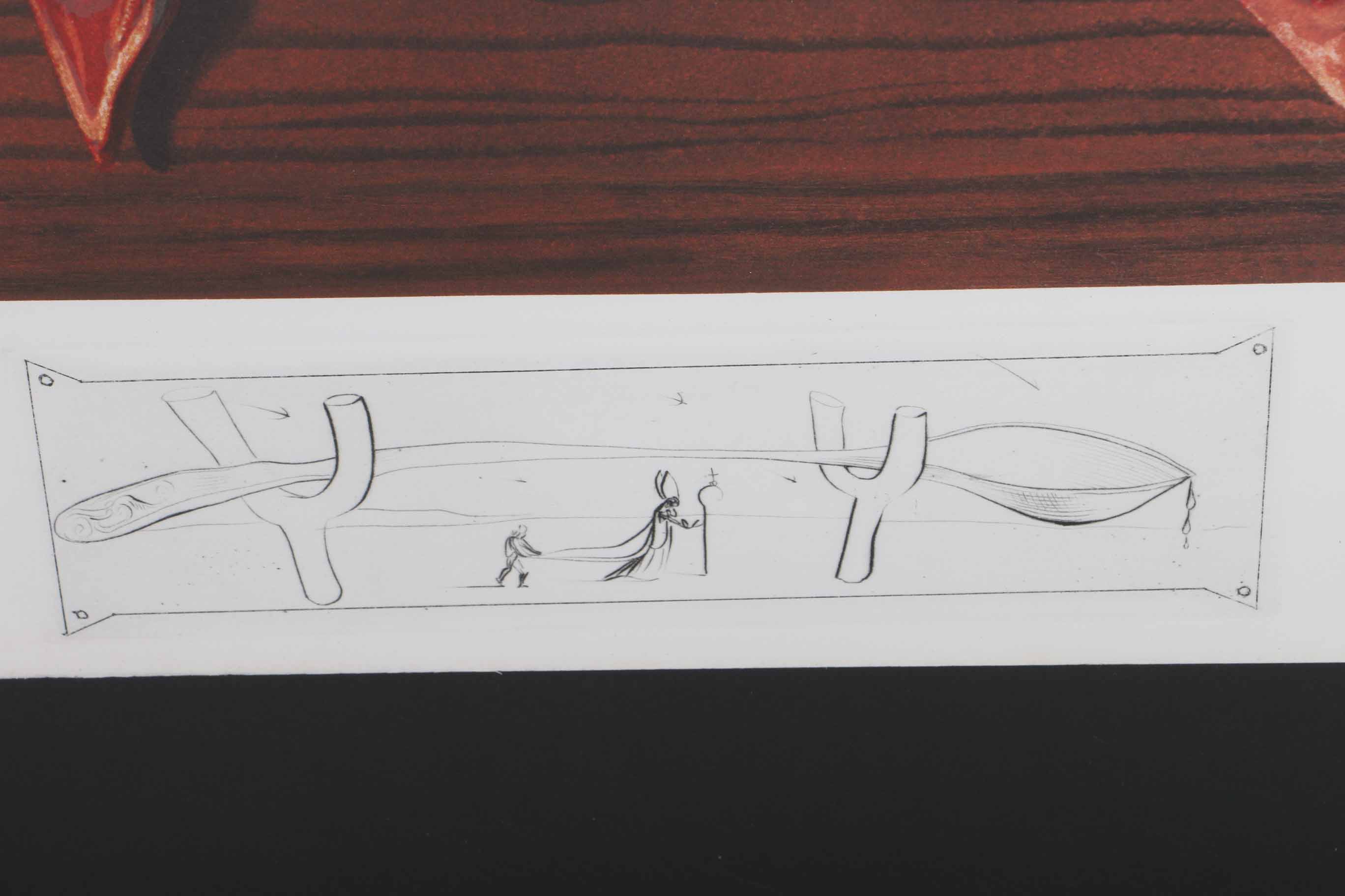 Salvador Dali Photolithograph "Les Spoutniks Astiques Elasticots Statistiques"