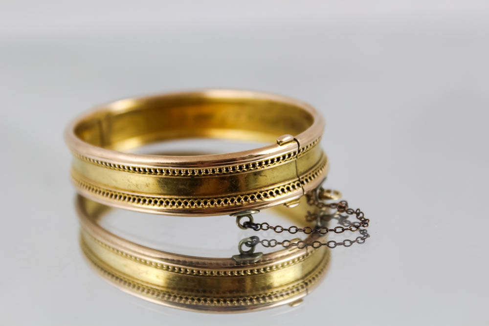 Pairing of 14K Yellow Gold Victorian Wedding Bracelets