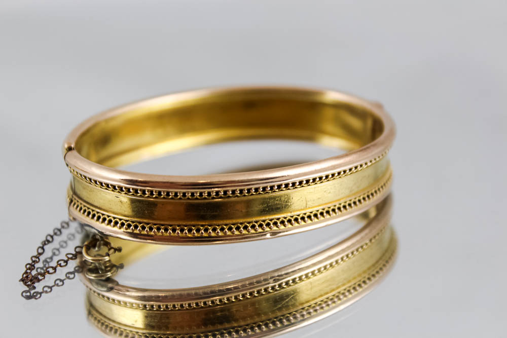Pairing of 14K Yellow Gold Victorian Wedding Bracelets