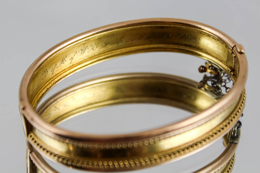 Pairing of 14K Yellow Gold Victorian Wedding Bracelets