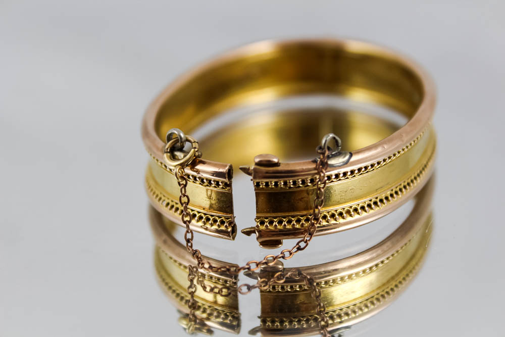 Pairing of 14K Yellow Gold Victorian Wedding Bracelets