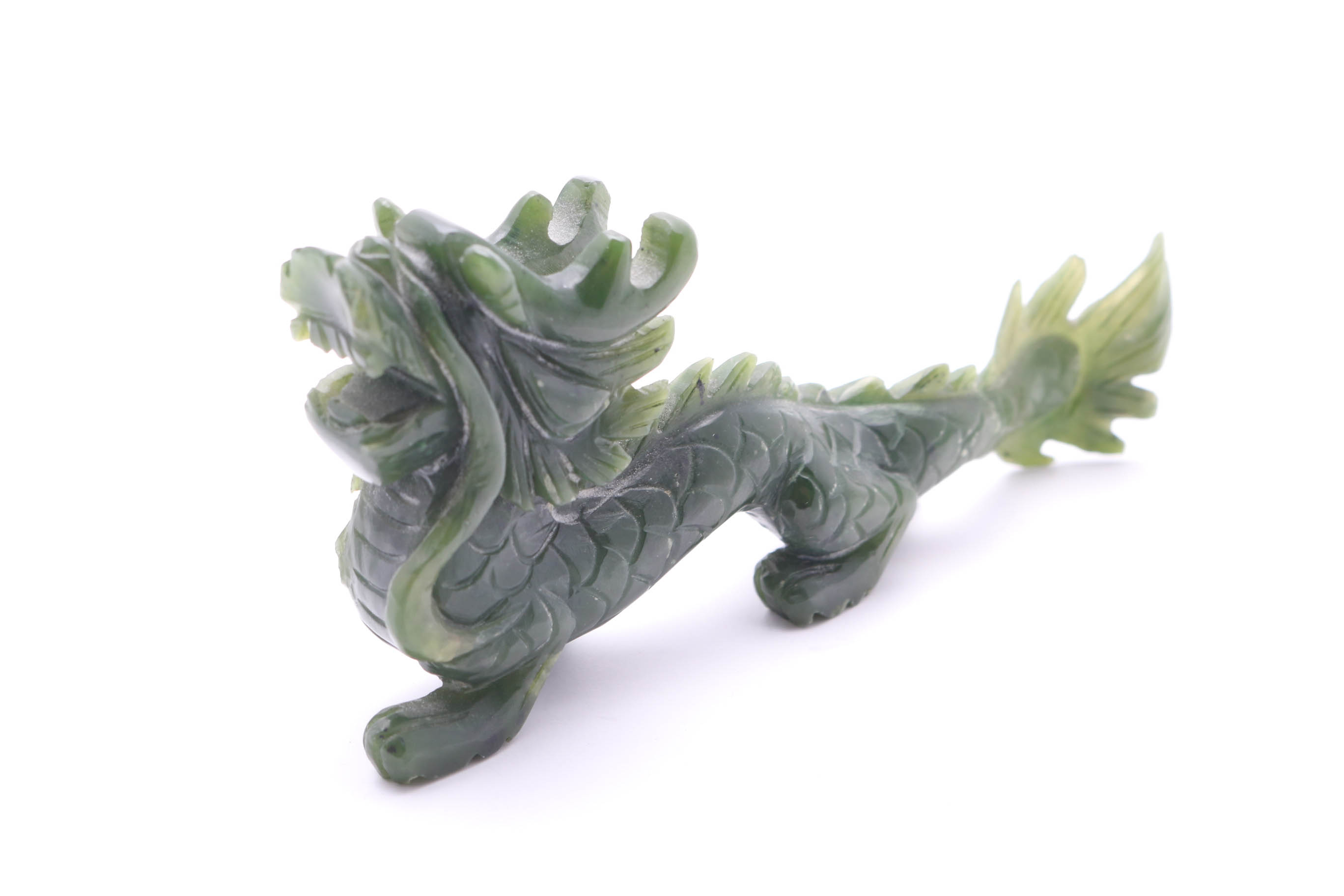 Chinese Nephrite Jade Dragon Figurine