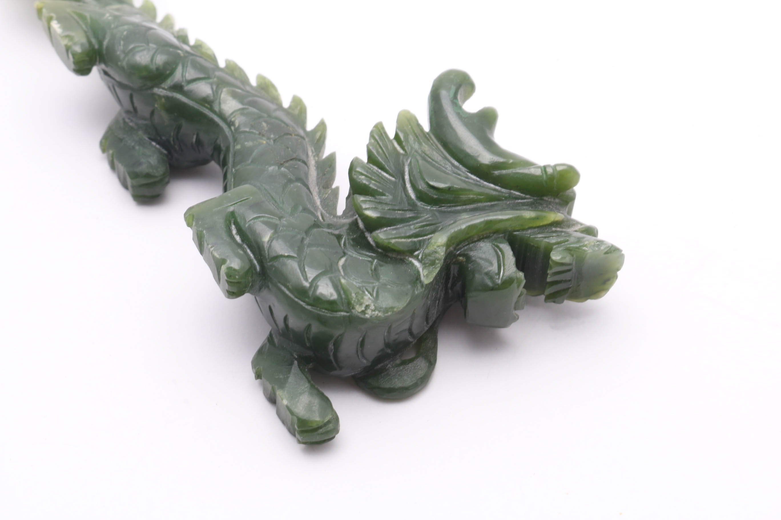 Chinese Nephrite Jade Dragon Figurine