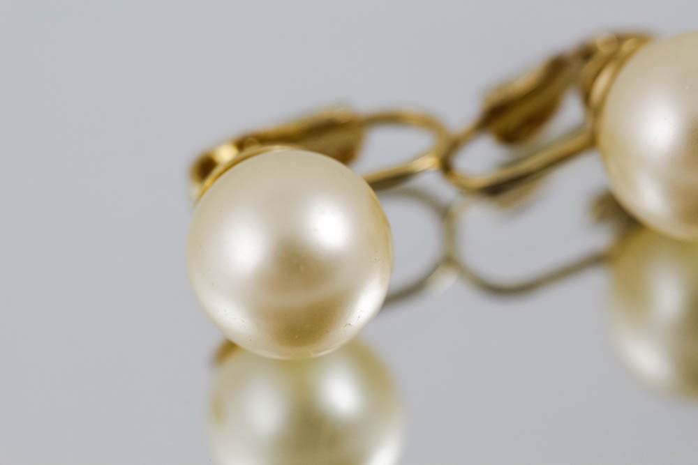 Pair of Vintage Hattie Carnegie Faux Pearl Earrings