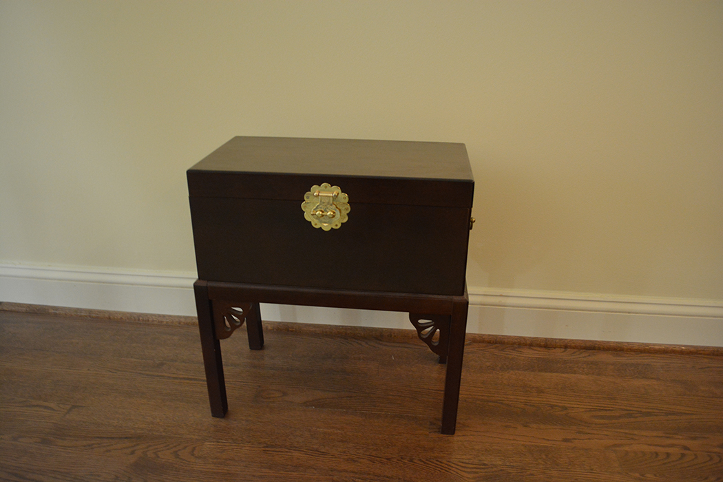Wooden Chest on Stand