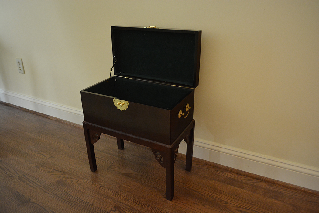Wooden Chest on Stand
