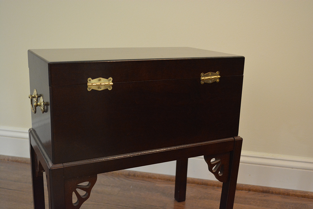 Wooden Chest on Stand