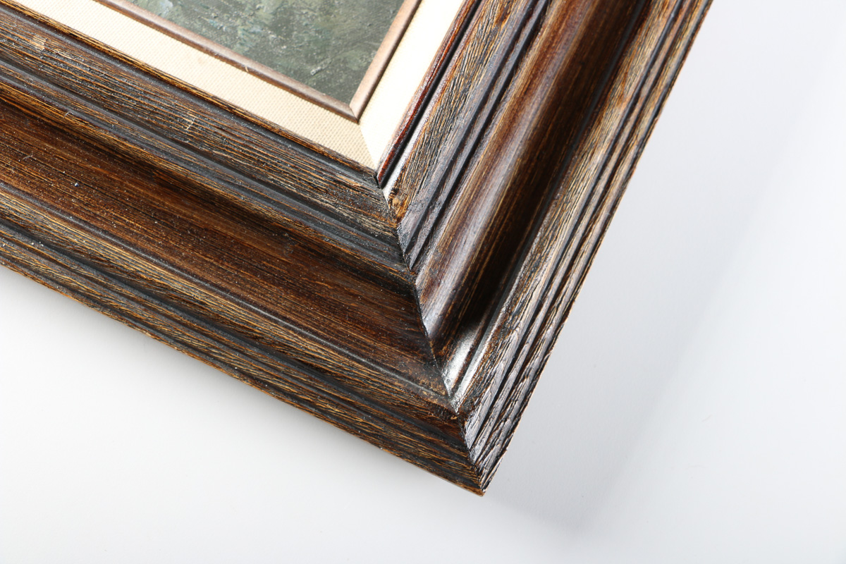 Stanford Signed Original Oil Painting of a Town