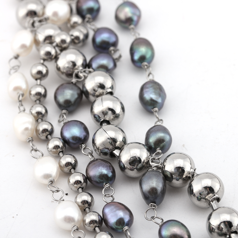 Dyed Freshwater Pearl Necklace and Bracelets