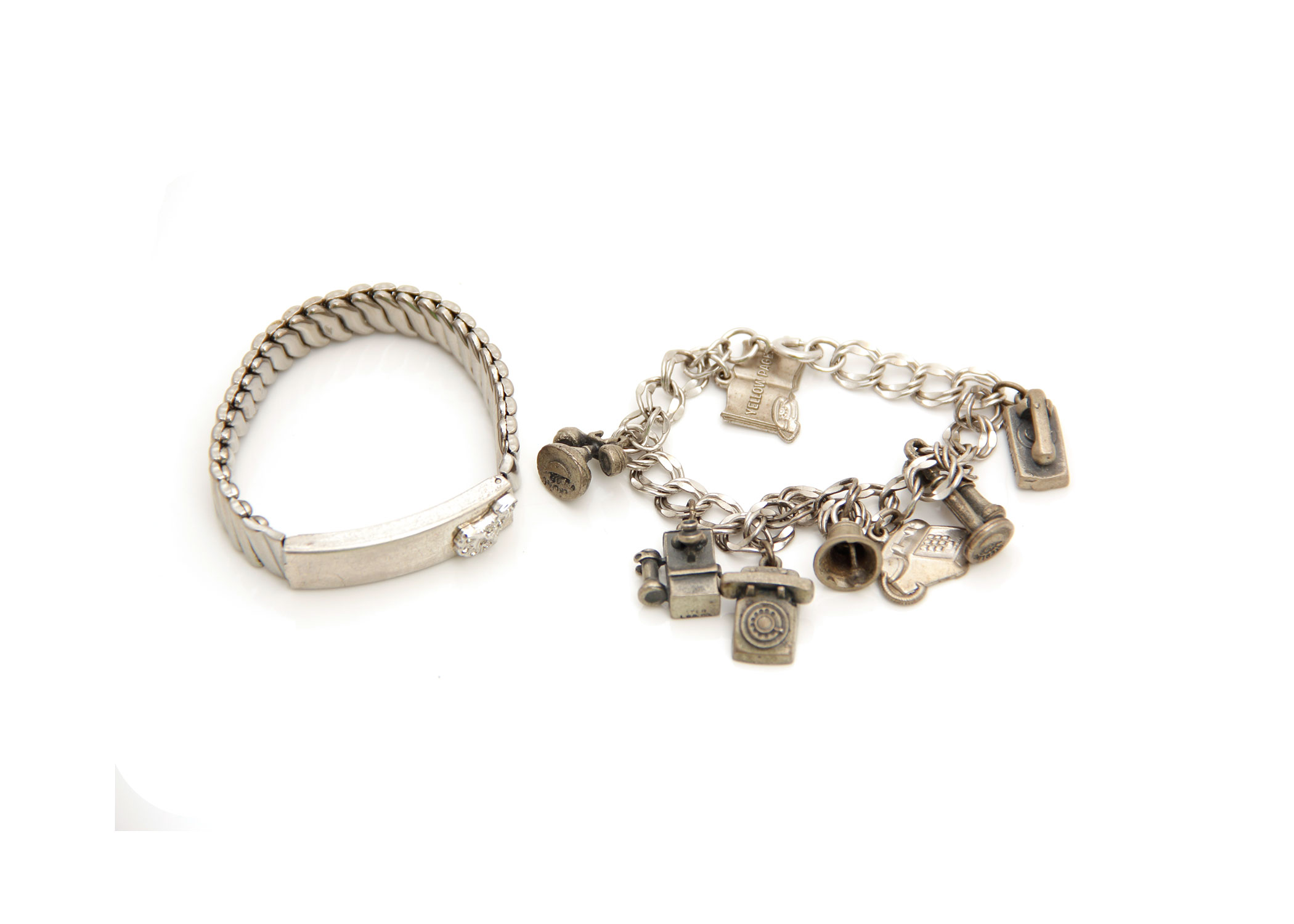 Charm Bracelet and ID Bracelet with Sterling Silver Cap
