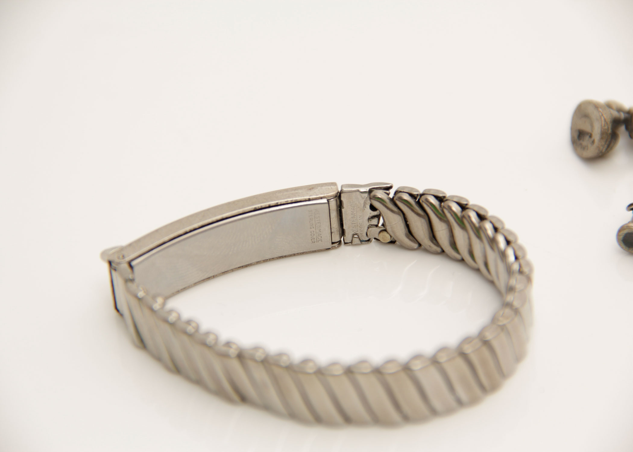 Charm Bracelet and ID Bracelet with Sterling Silver Cap