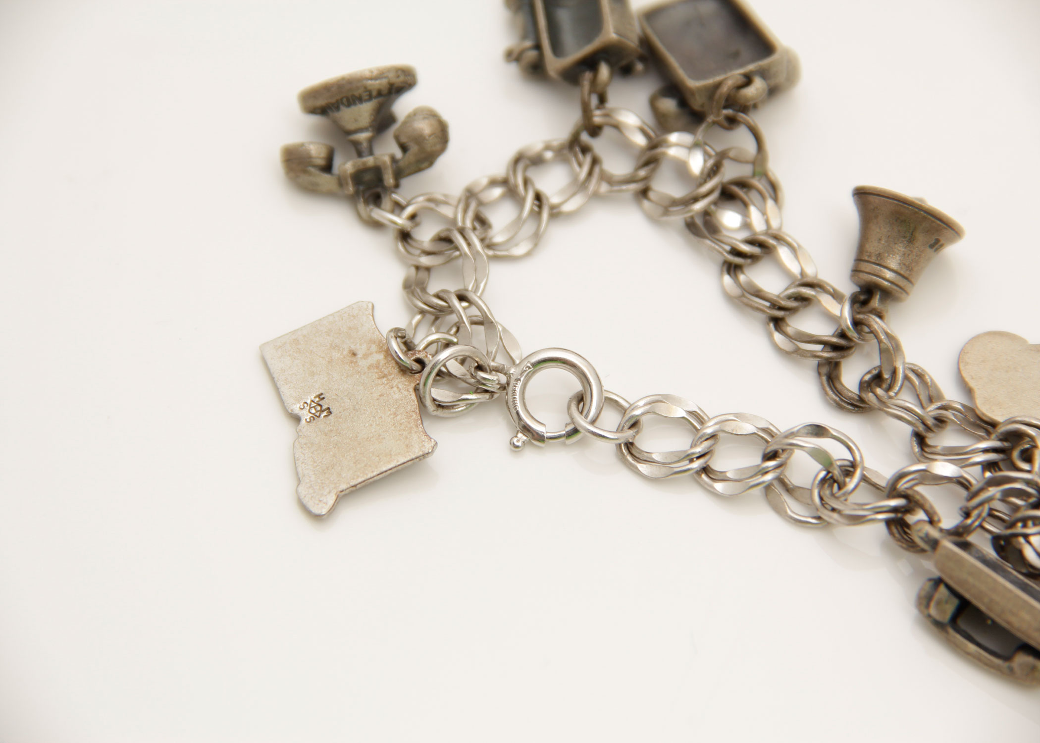 Charm Bracelet and ID Bracelet with Sterling Silver Cap